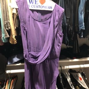 Purple rouched dress size 6